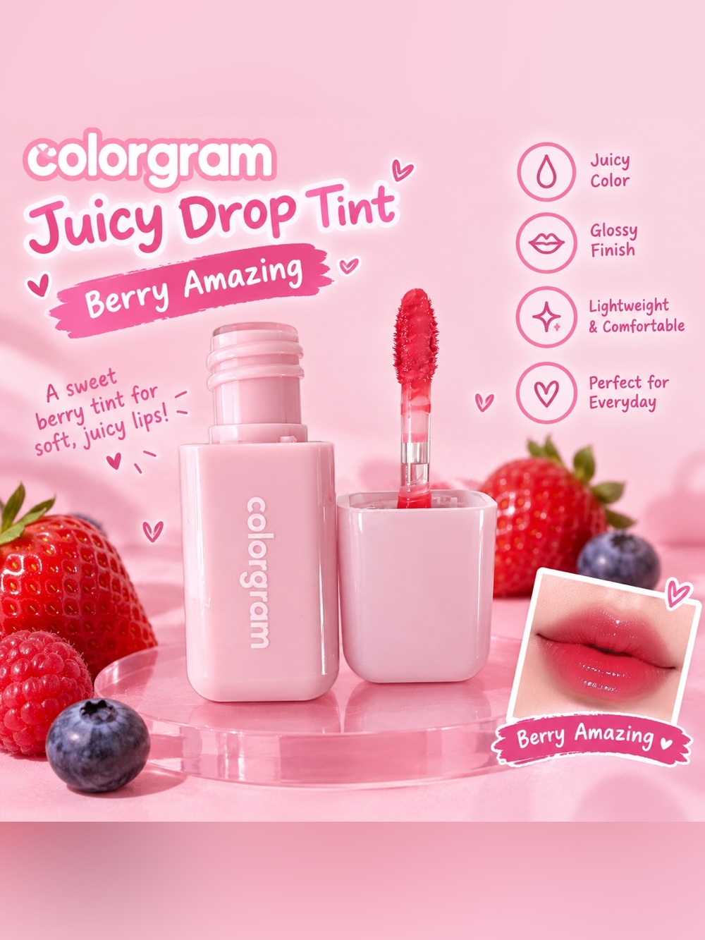 Colorgram Juicy Drop Tint Liquid Lipstick — Berry Amazing